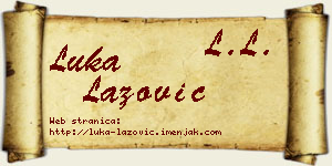 Luka Lazović vizit kartica